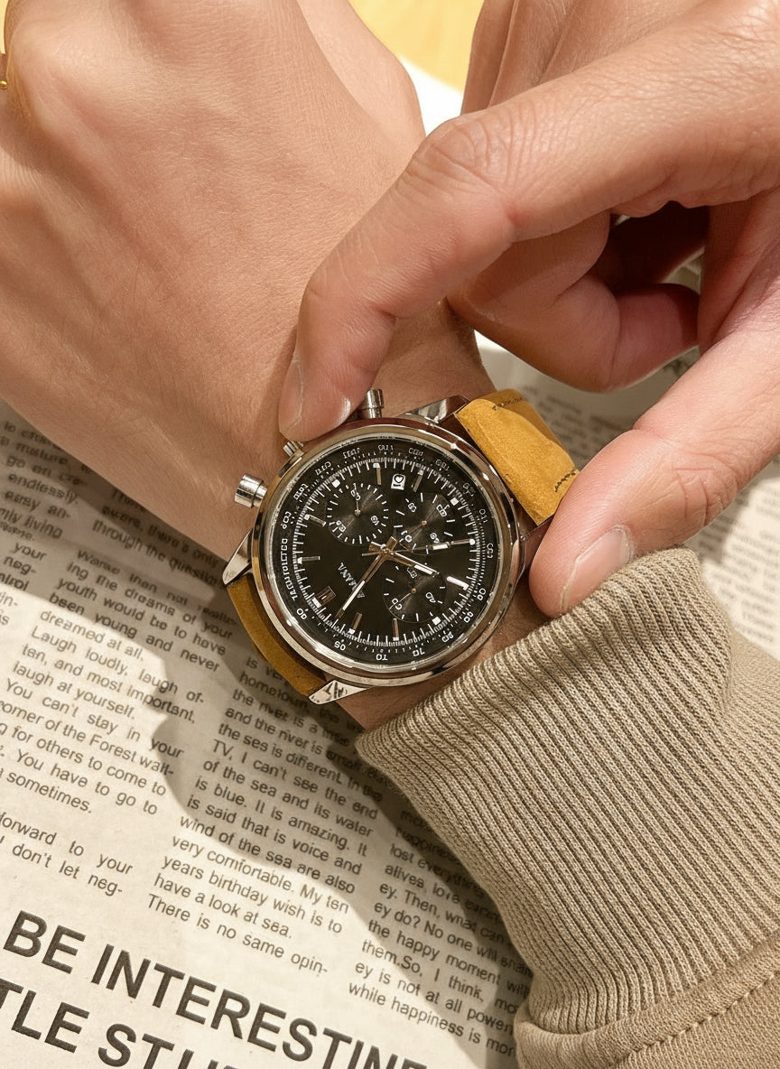 Chrono Leather Quartz Watch