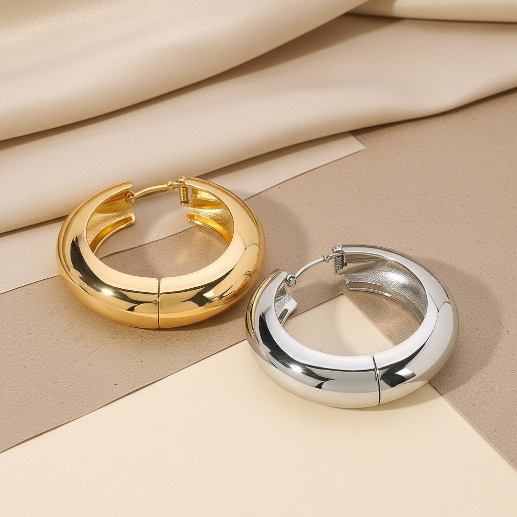 Glossy Bold Cuff — Gold & Silver Edition