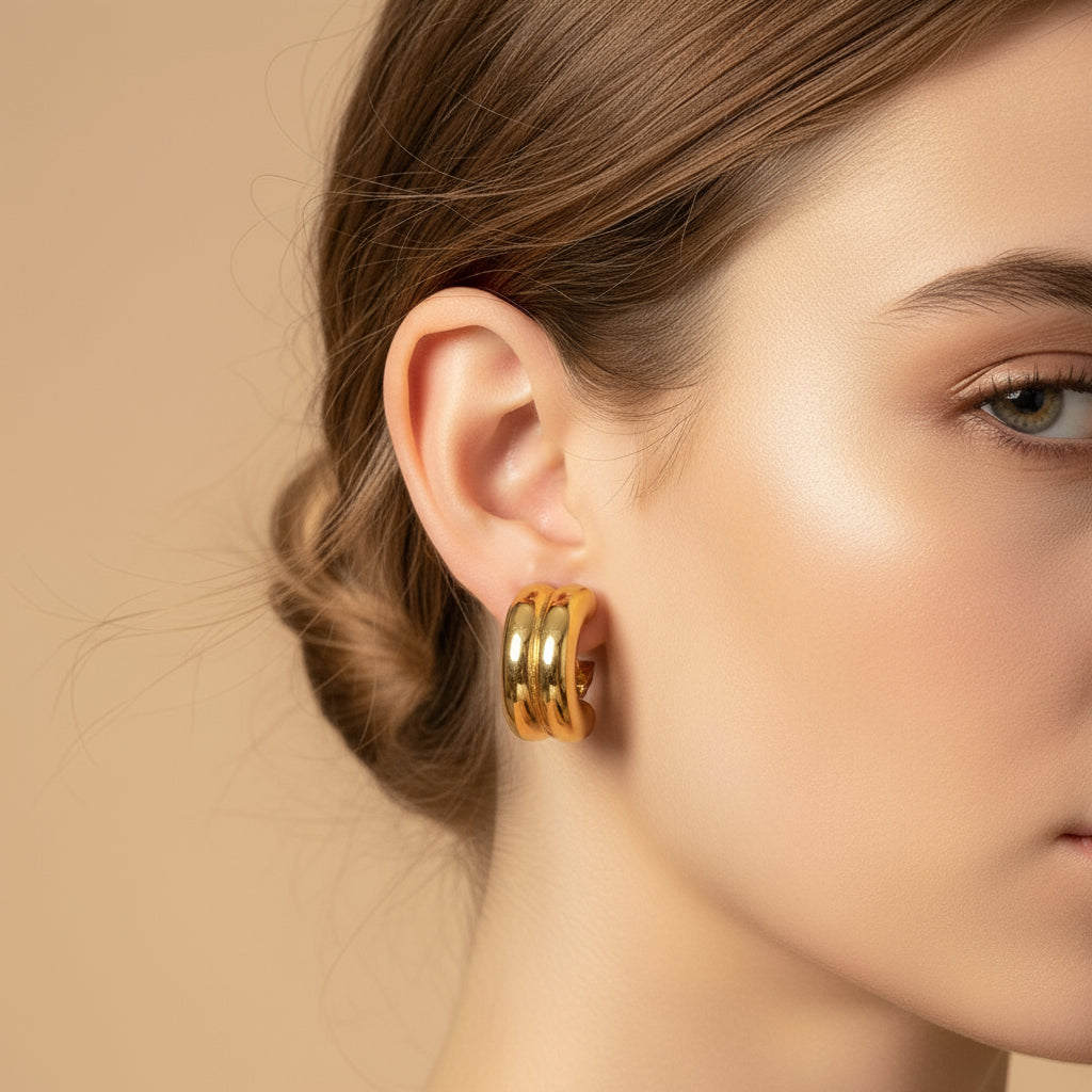 Layered Dome Earrings