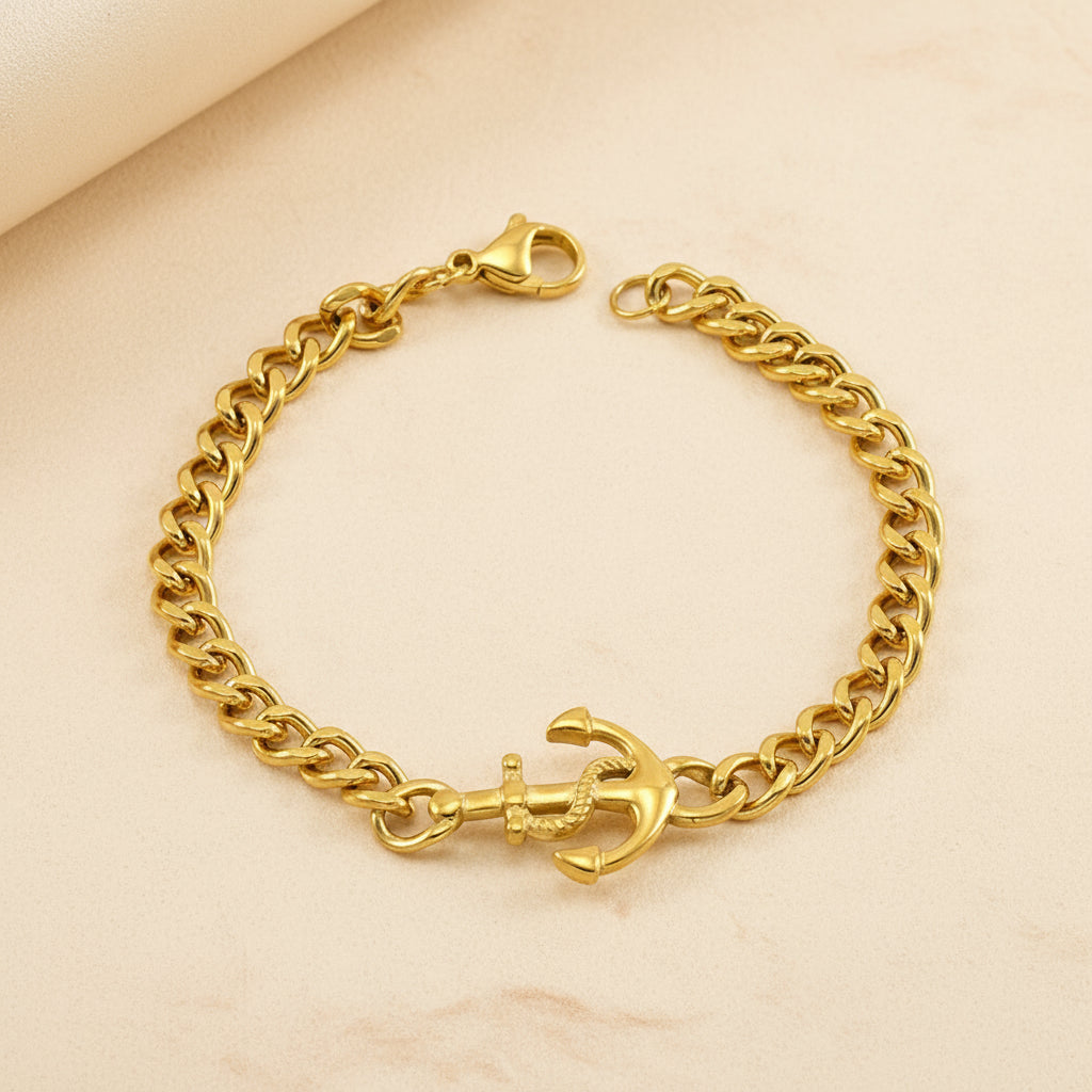 Cuban Link Chain Bracelet | 18K Gold Plated