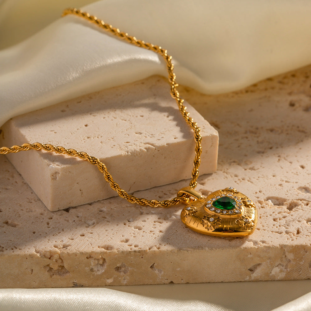 Gold Heart Pendant Necklace | Aimaro Holiday Edit