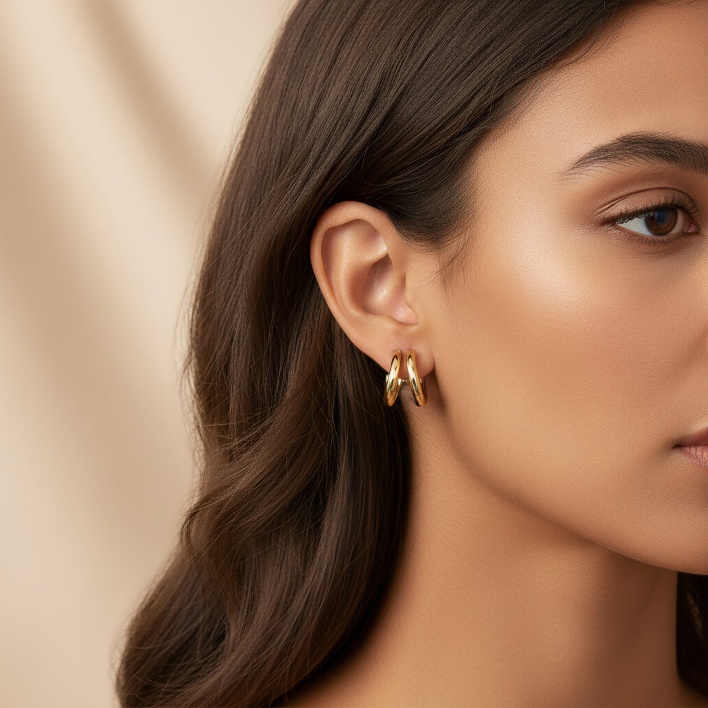 Petite Open style round Earrings