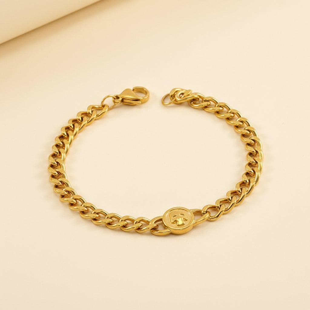 Cuban Link Chain Bracelet | 18K Gold Plated