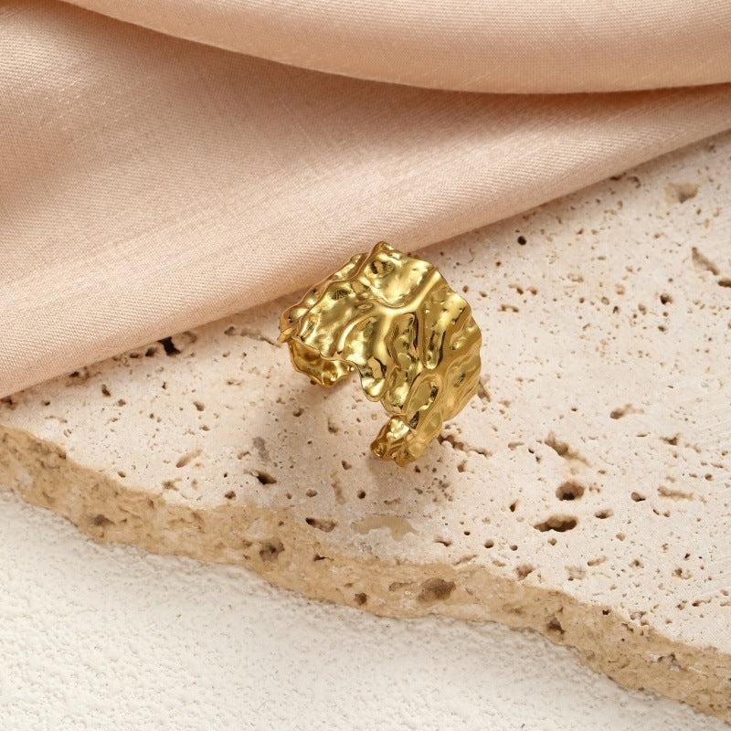 Textured Cuff Ring | Gold & Silver Edition