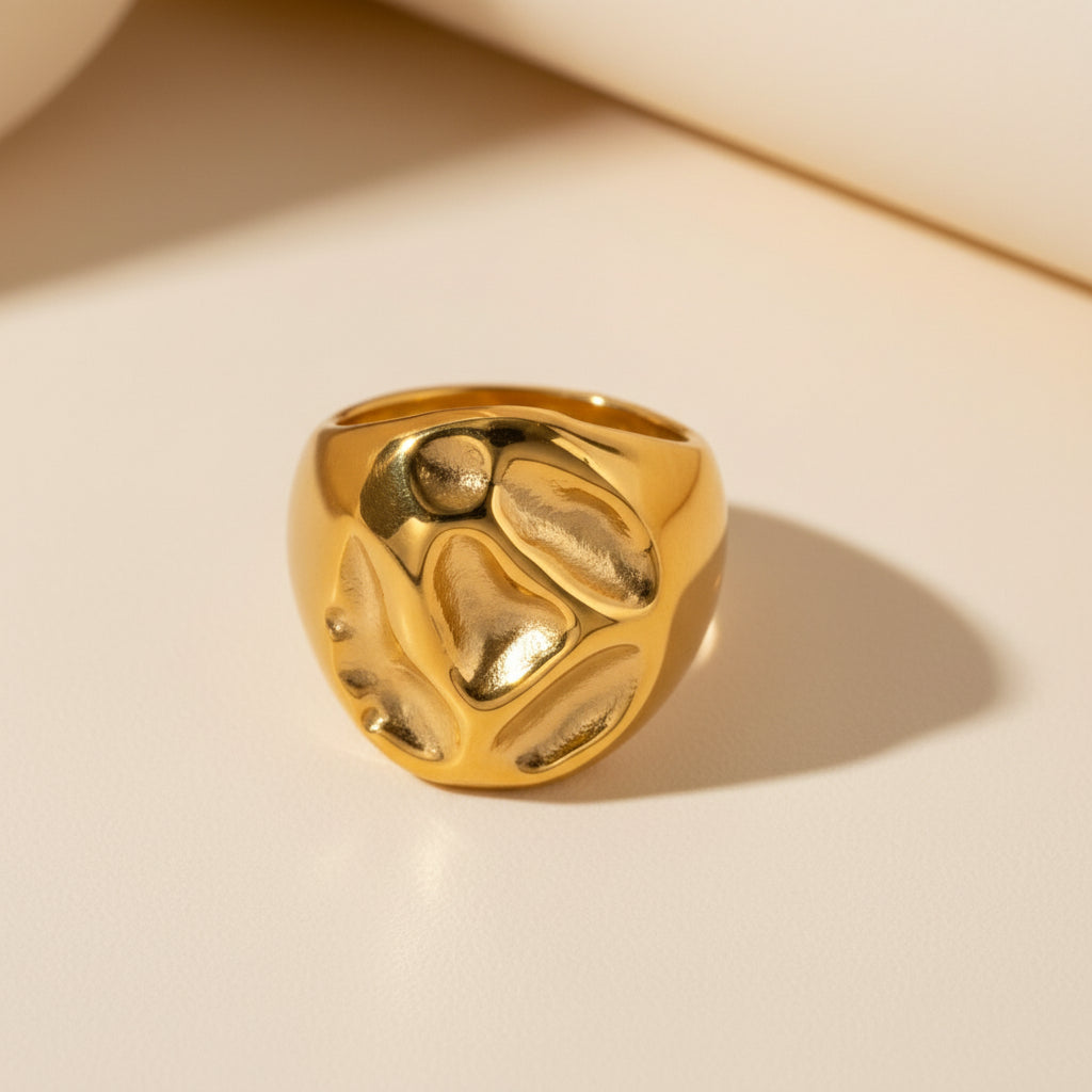 Sculptural Flow Ring | Autumn Gold & Silver Edition