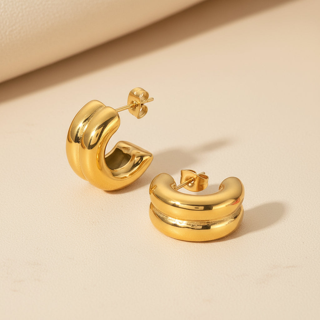 Layered Dome Earrings