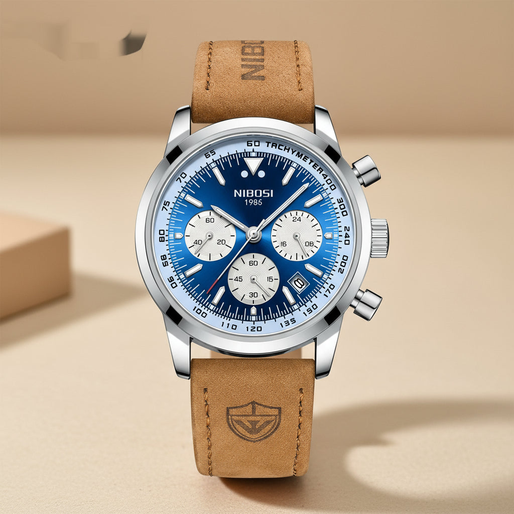 Nordic Chronograph Leather Watch