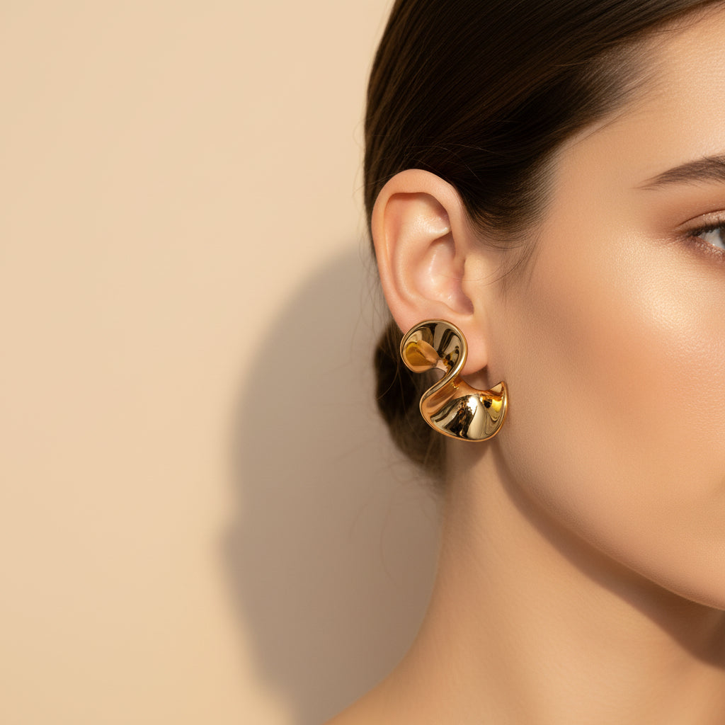 Spiral Luxe Earrings | 16k Gold Edition