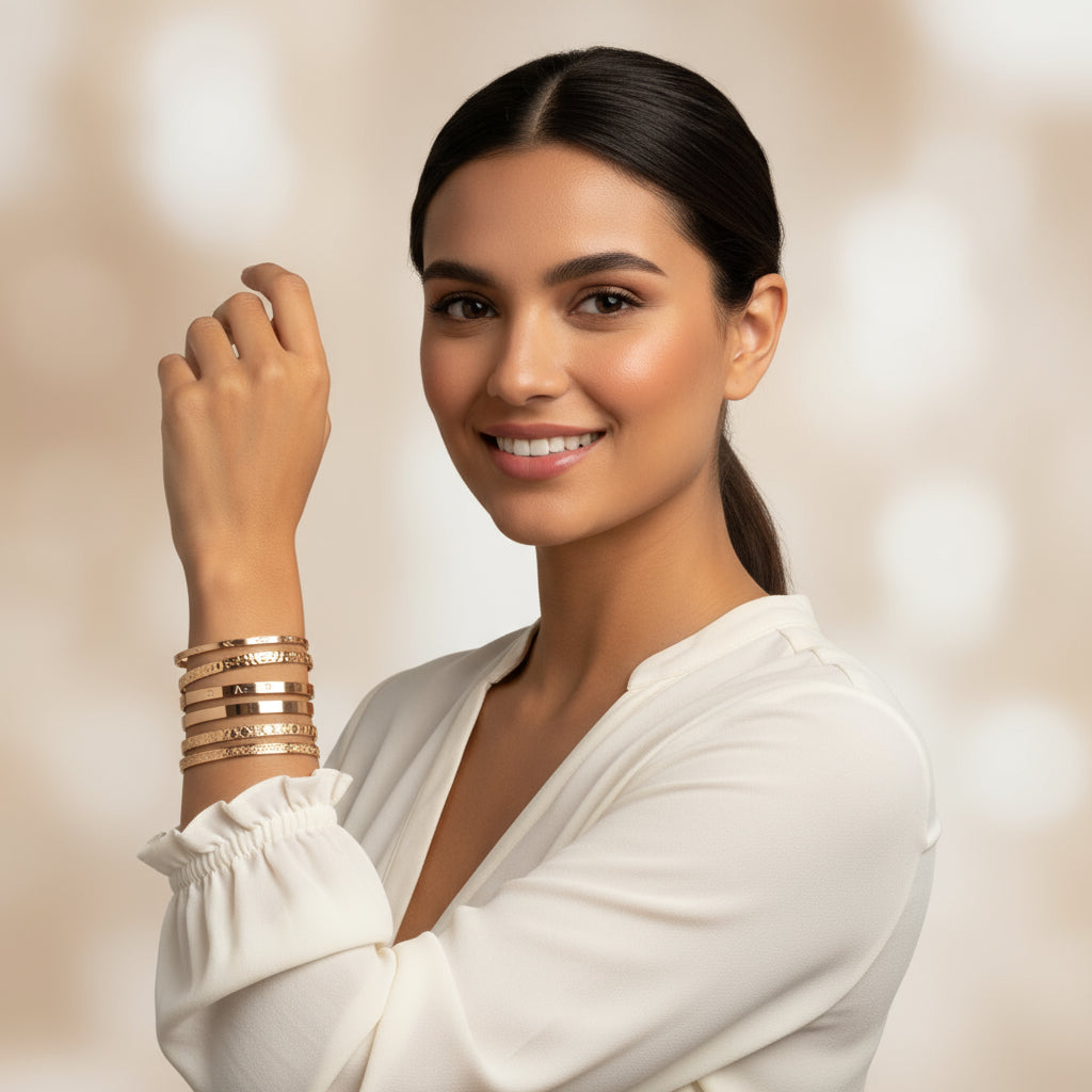 Gold Layered Bracelet Set