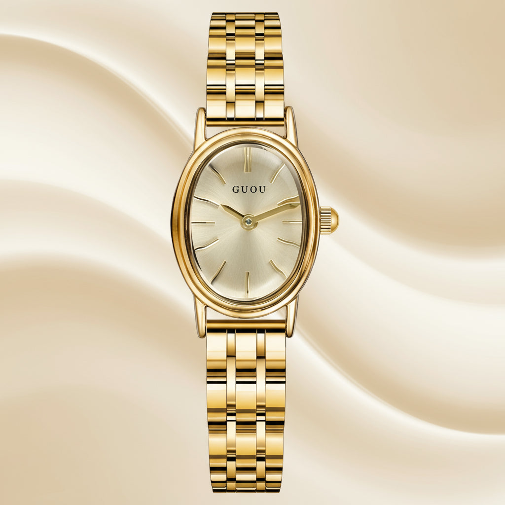 Oval Stainless-Steel Watch