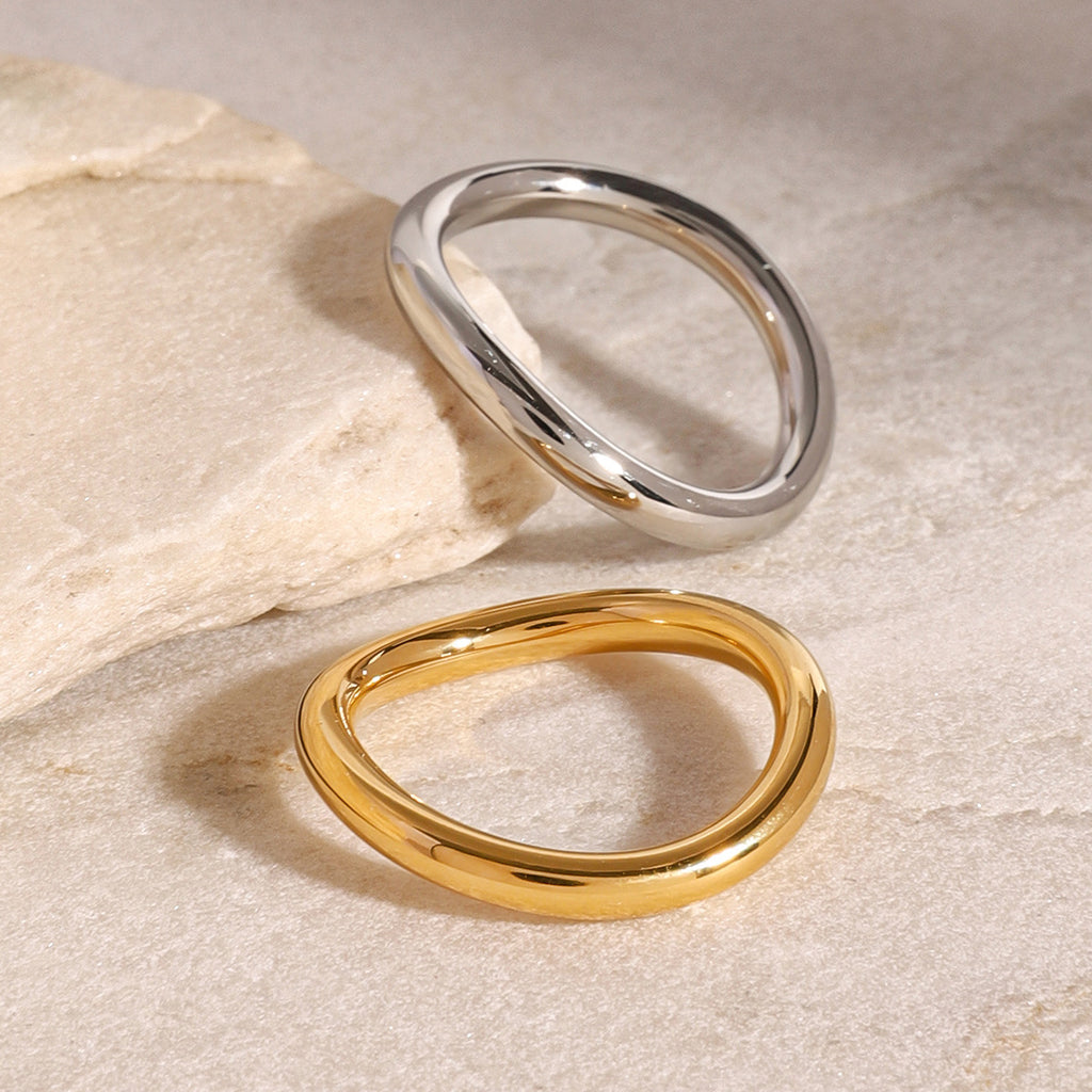 Gold & Silver Layered Rings (Set of 2)
