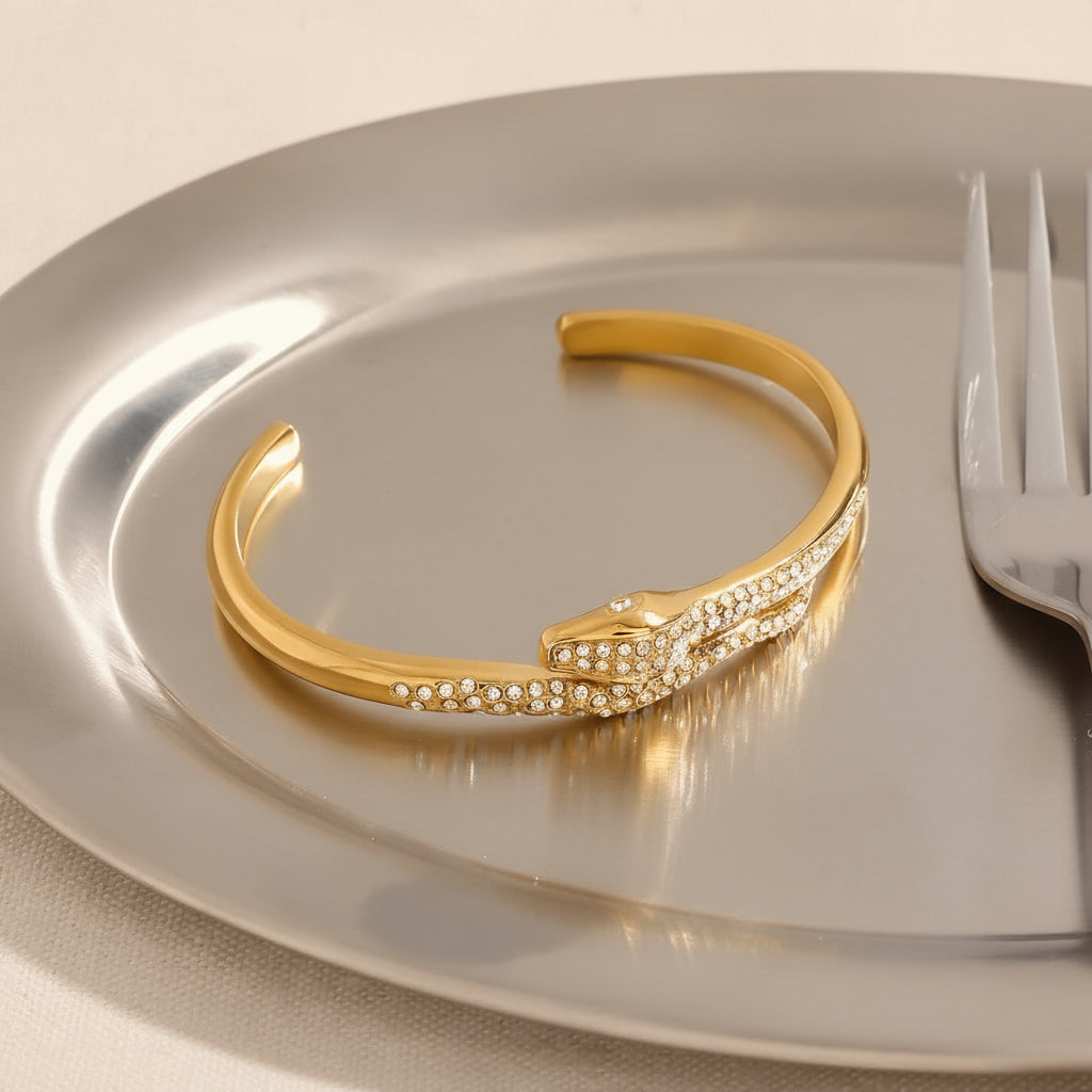 Minimalist Snake Bangles Bracelet (Set)