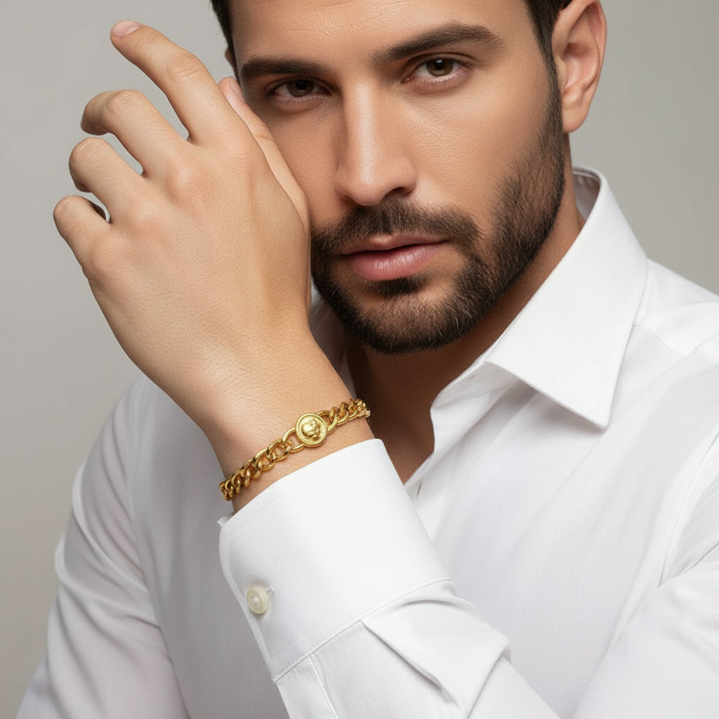 Cuban Link Chain Bracelet | 18K Gold Plated