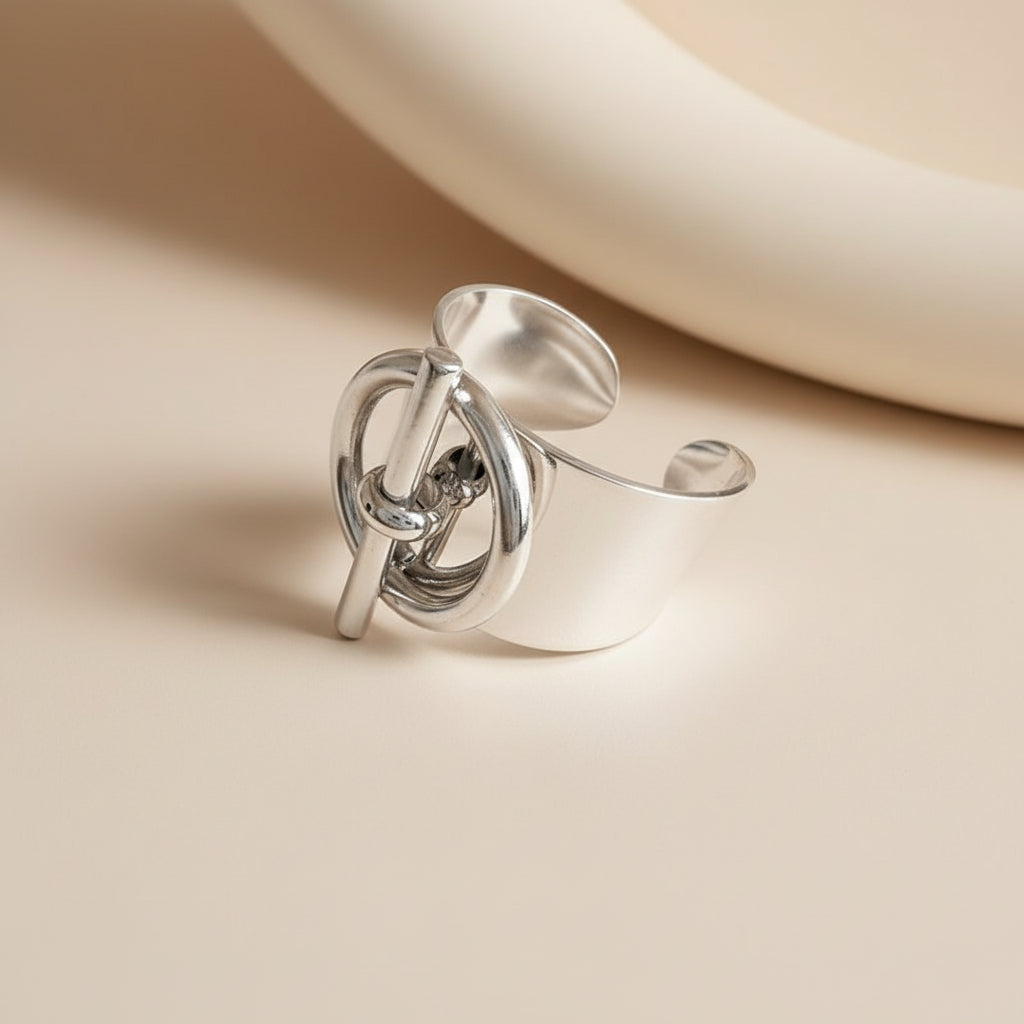 Sculptural Couple Rings in Gold or Silver