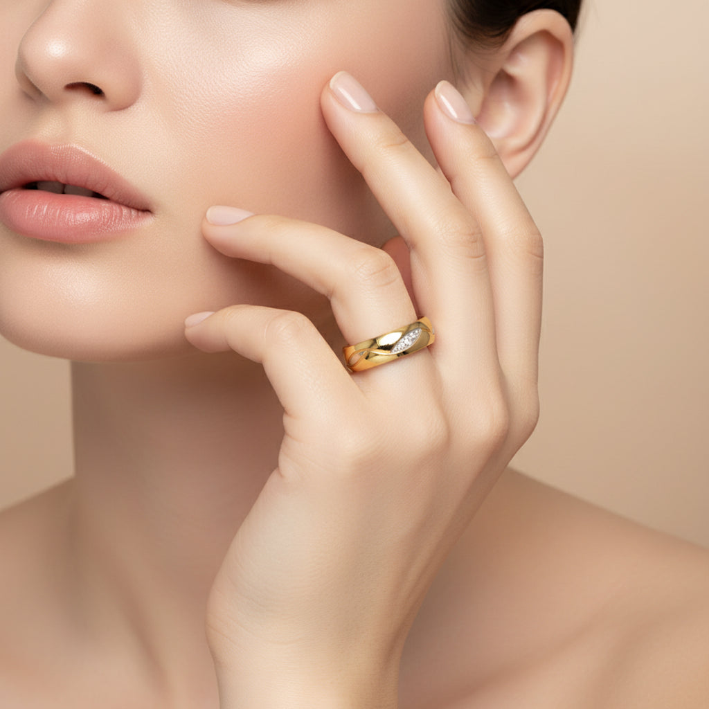 The Unity Rings in 18K Gold Titanium