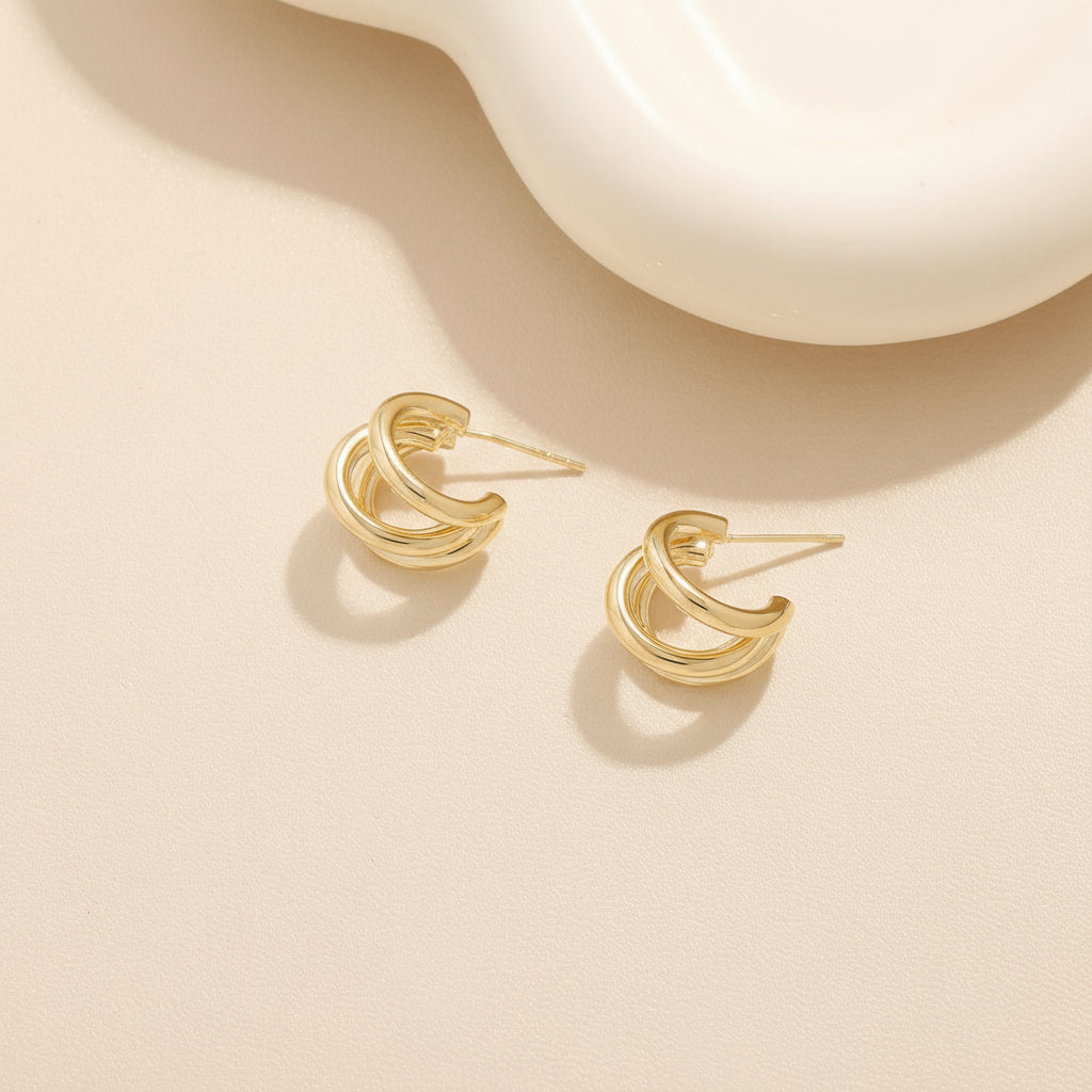 Petite Open style round Earrings