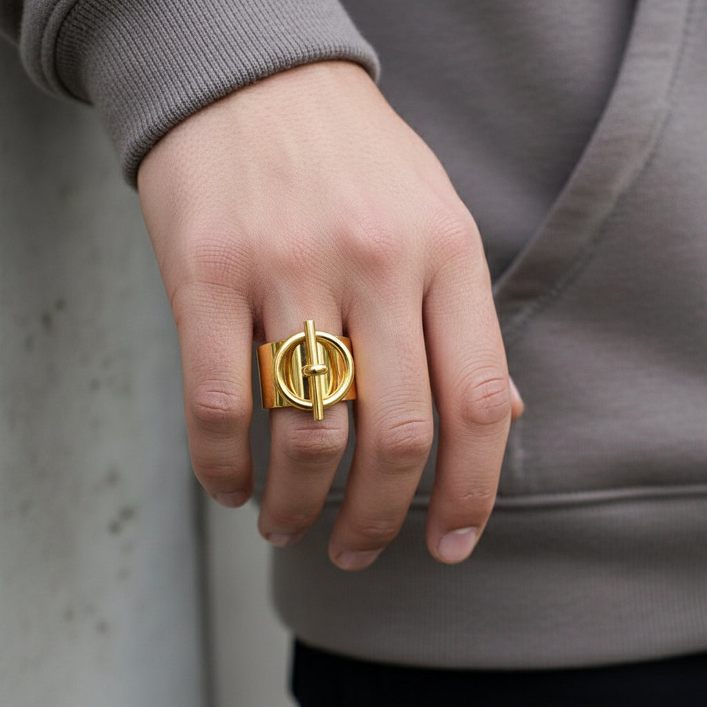 Sculptural Couple Rings in Gold or Silver