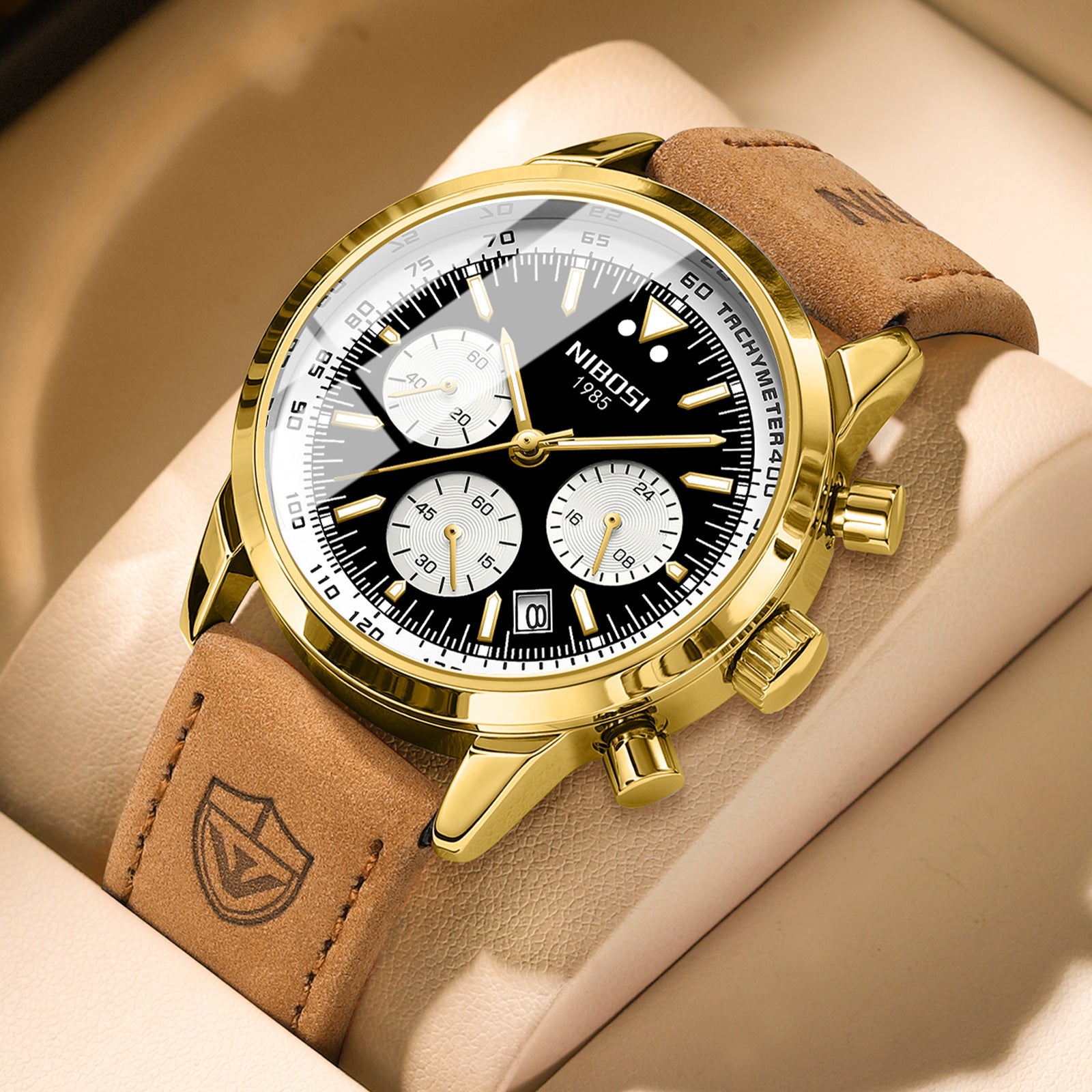 Nordic Chronograph Leather Watch