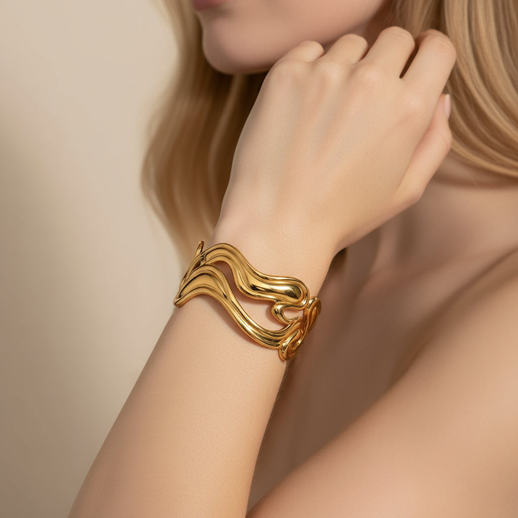 Wavy Gold Cuff