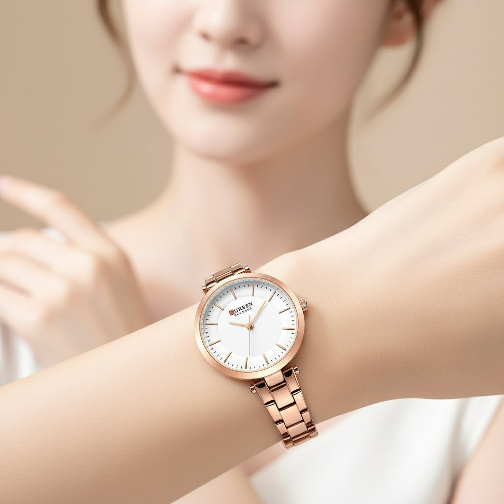 Minimalist Oval Quartz Watch Unisex