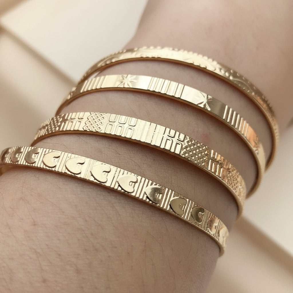 Gold Layered Bracelet Set