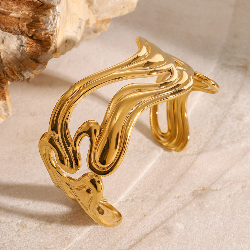Wavy Gold Cuff