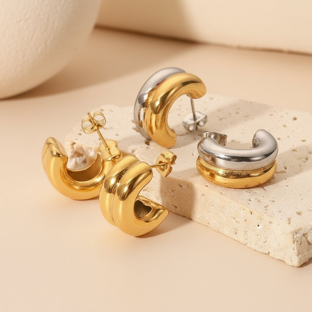 Layered Dome Earrings