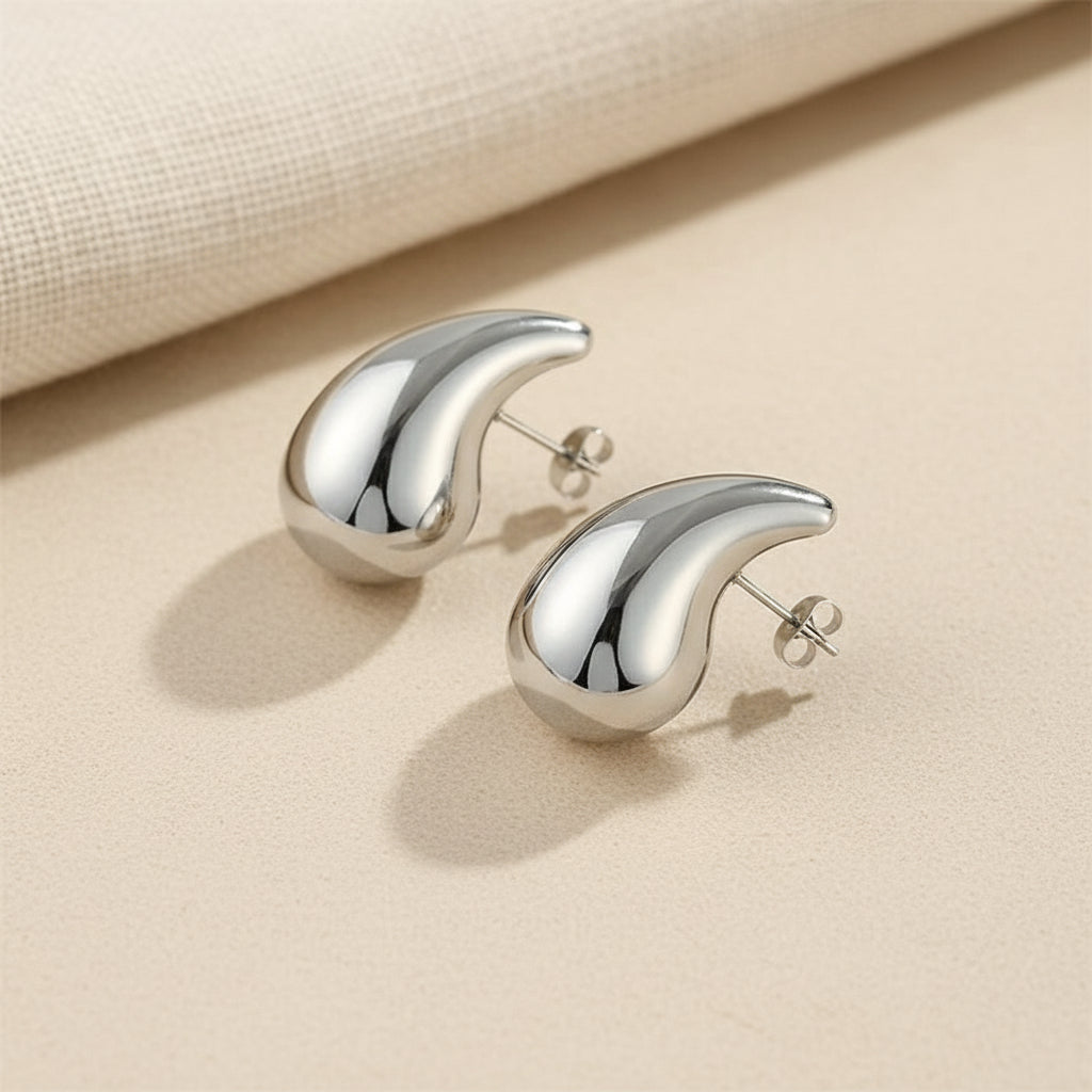 Sculpted Water-Drop Earrings