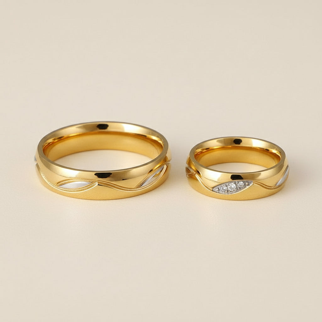 The Unity Rings in 18K Gold Titanium