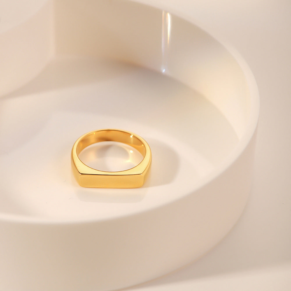 Sculptural Gold Band Ring