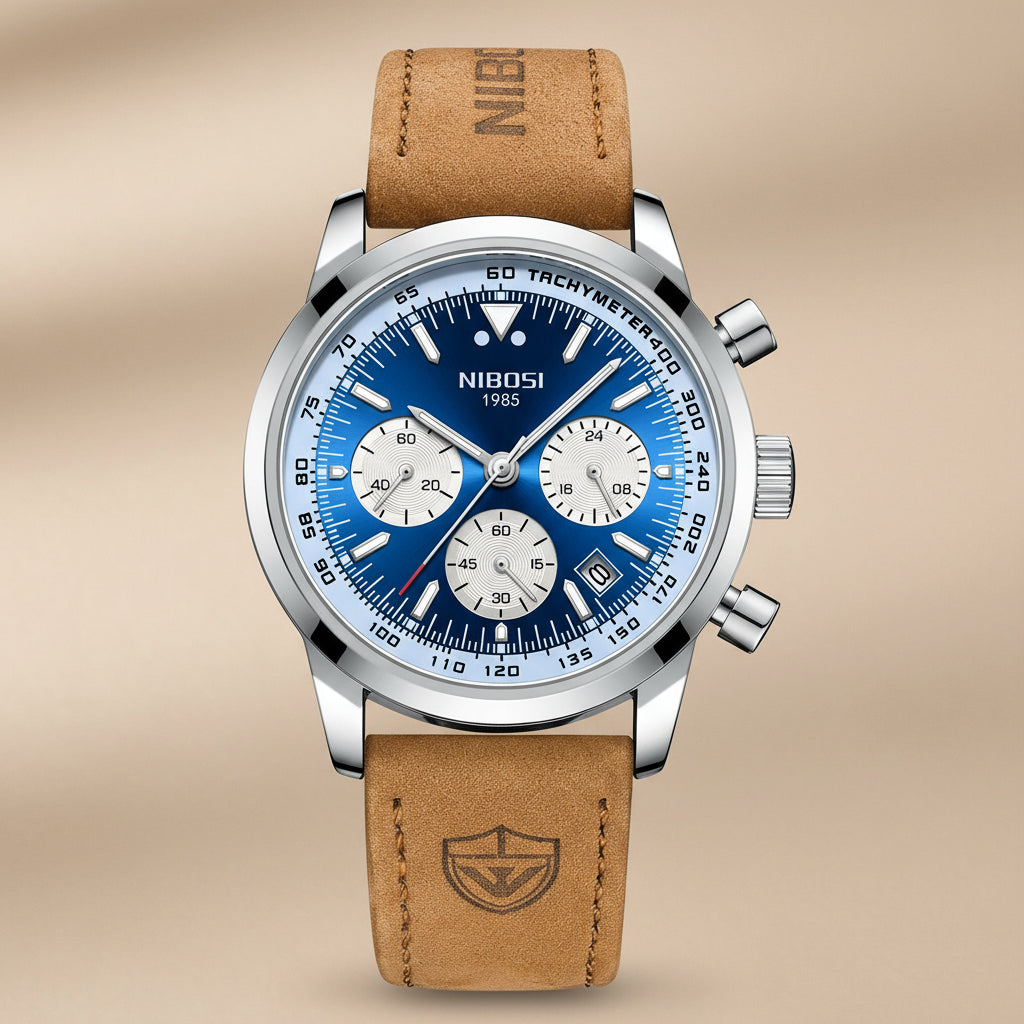 Nordic Chronograph Leather Watch