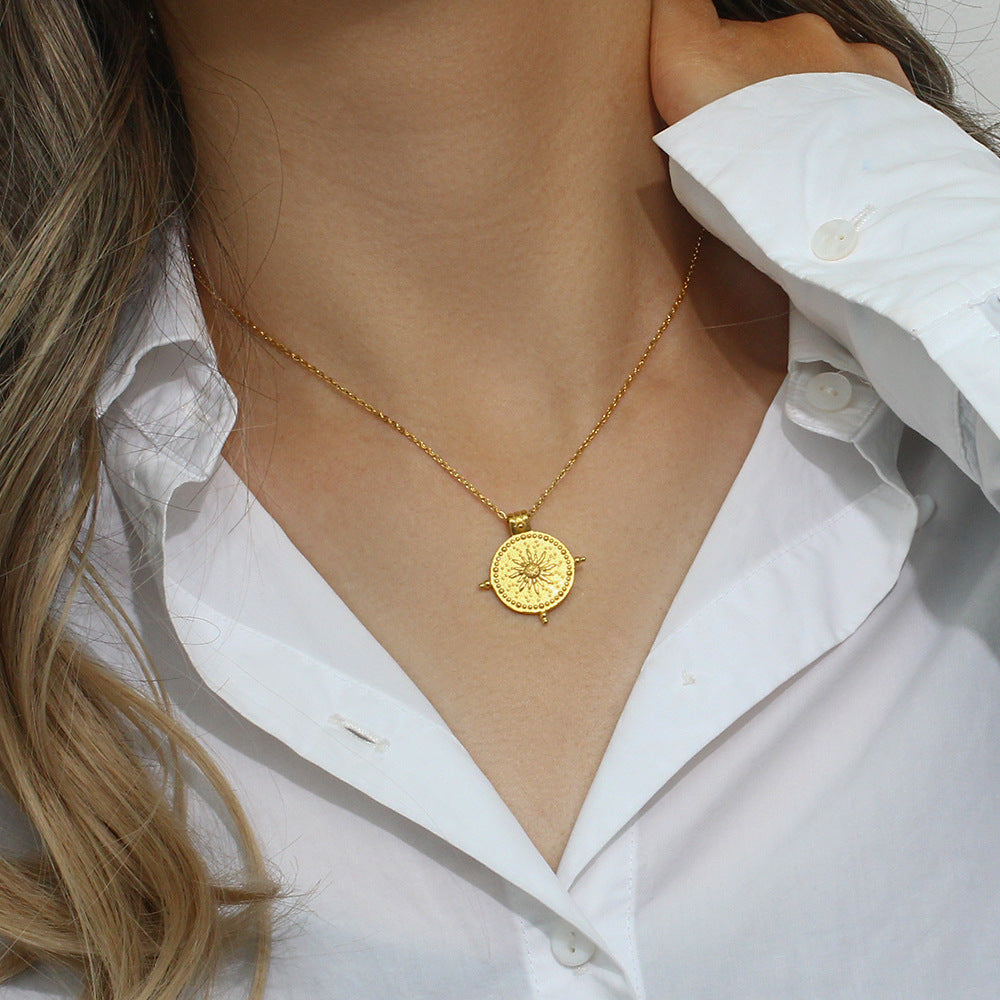 Gold Compass Necklace
