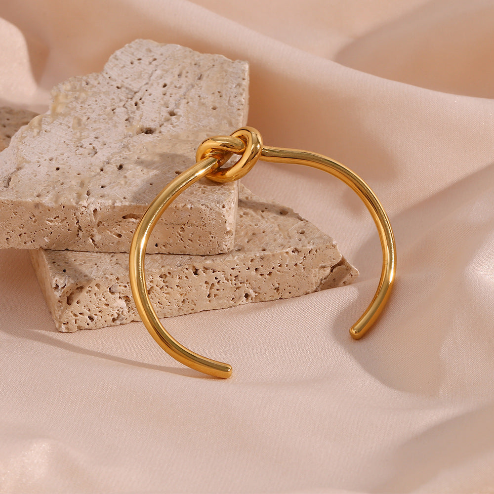 Classic Knotted Bracelet —  Gold Plated Stainless Steel
