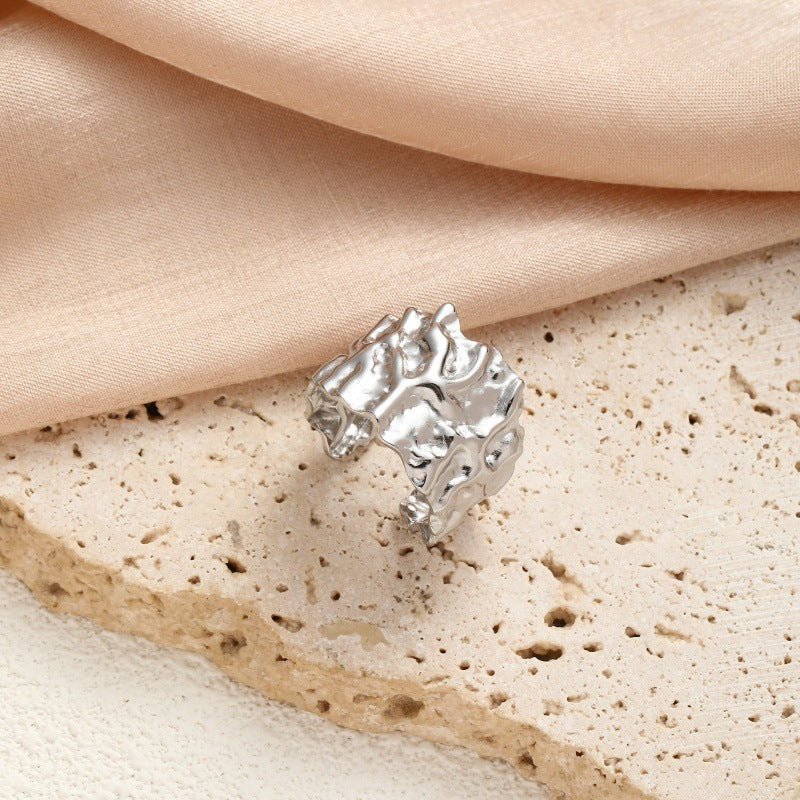 Textured Cuff Ring | Gold & Silver Edition