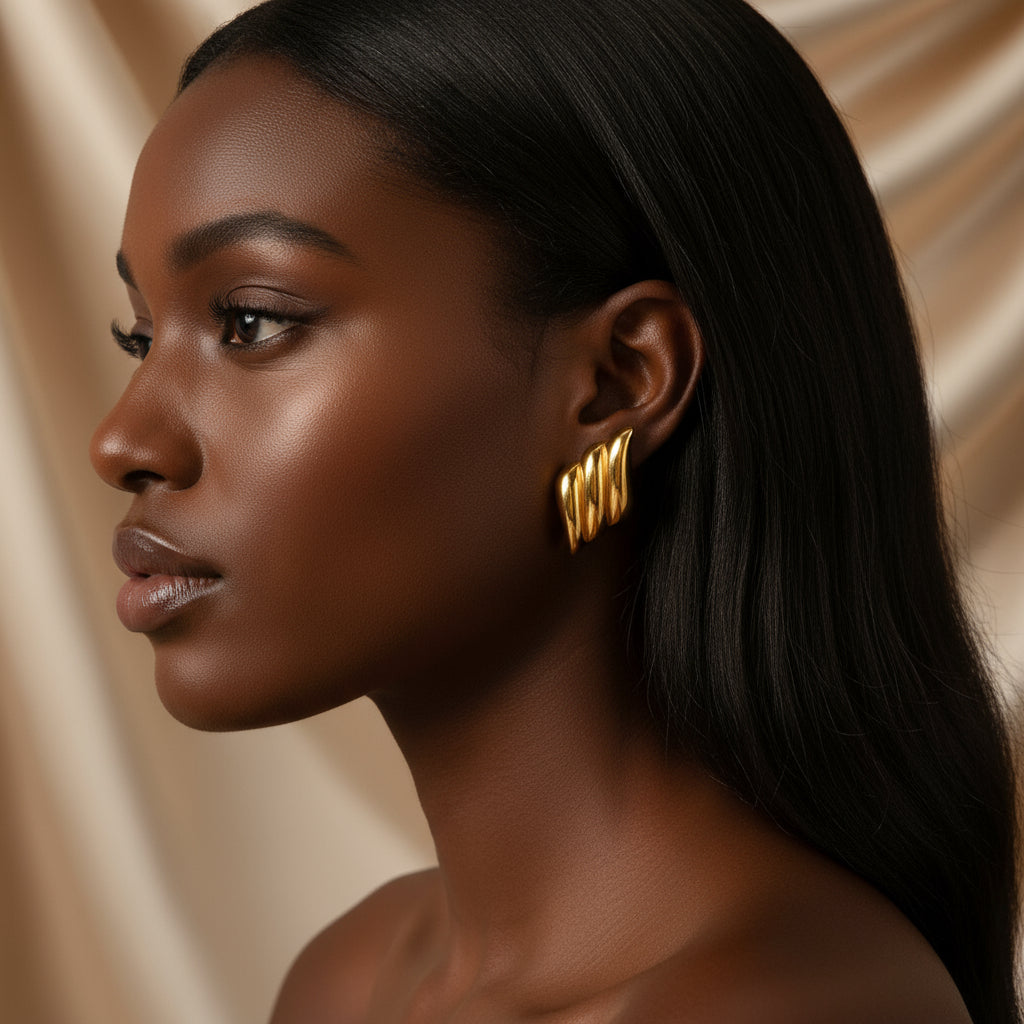 Sculptural Fold Earrings