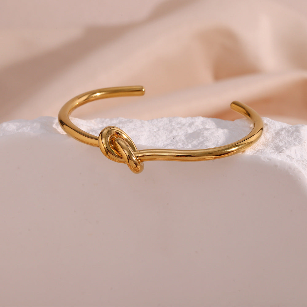 Classic Knotted Bracelet —  Gold Plated Stainless Steel