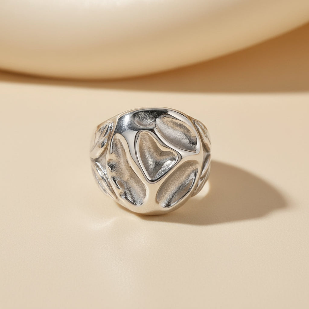 Sculptural Flow Ring | Autumn Gold & Silver Edition