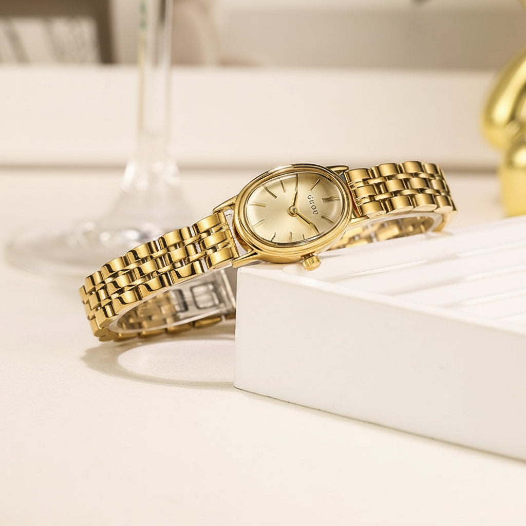 Oval Stainless-Steel Watch