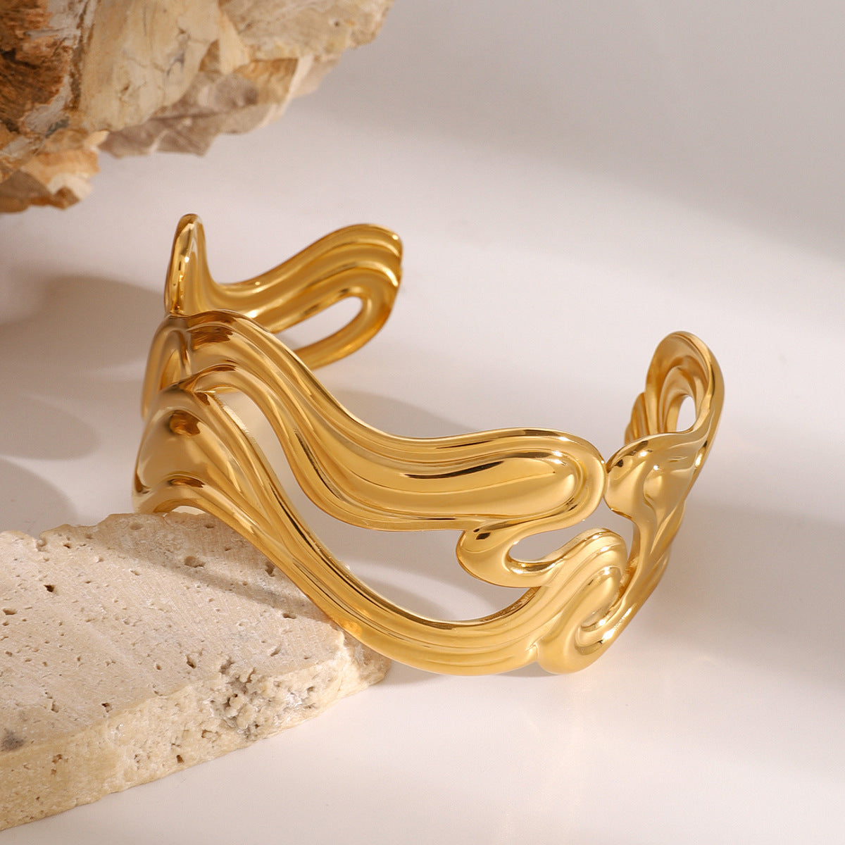 Wavy Gold Cuff