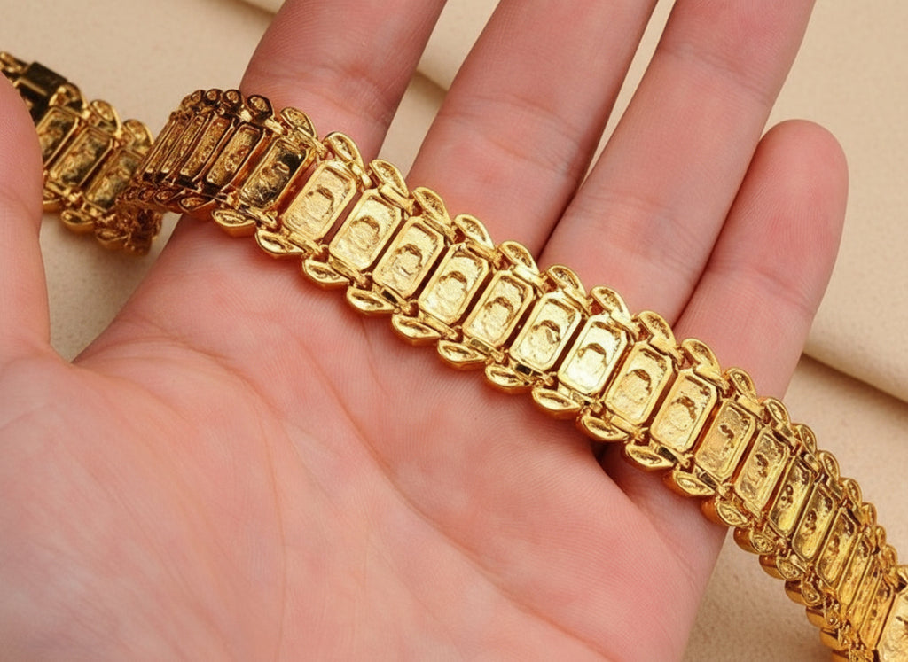 Korean Style Flower Bracelet - Gold Chain Edition