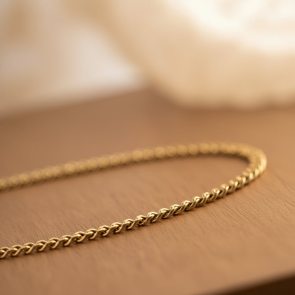 Gold Chain Necklace — 18K Gold-Plated Titanium Steel