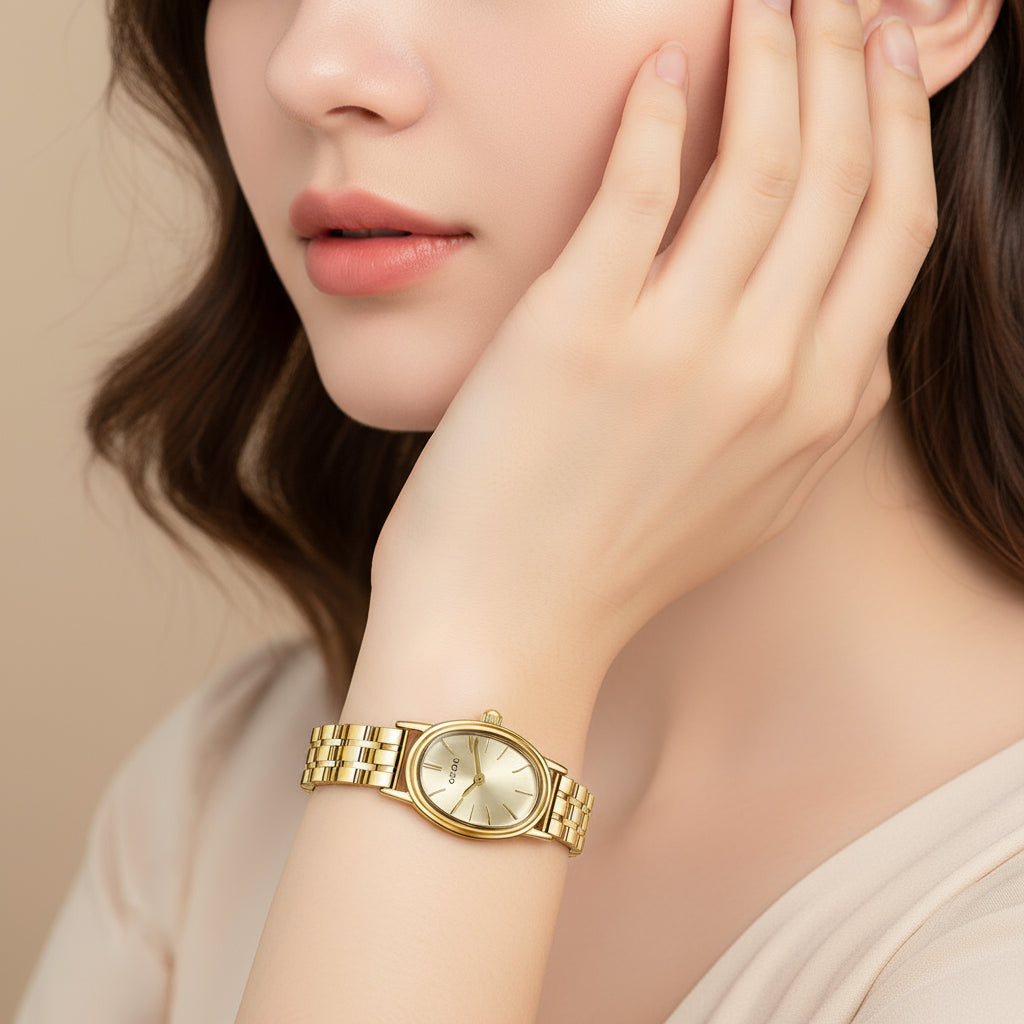 Oval Stainless-Steel Watch