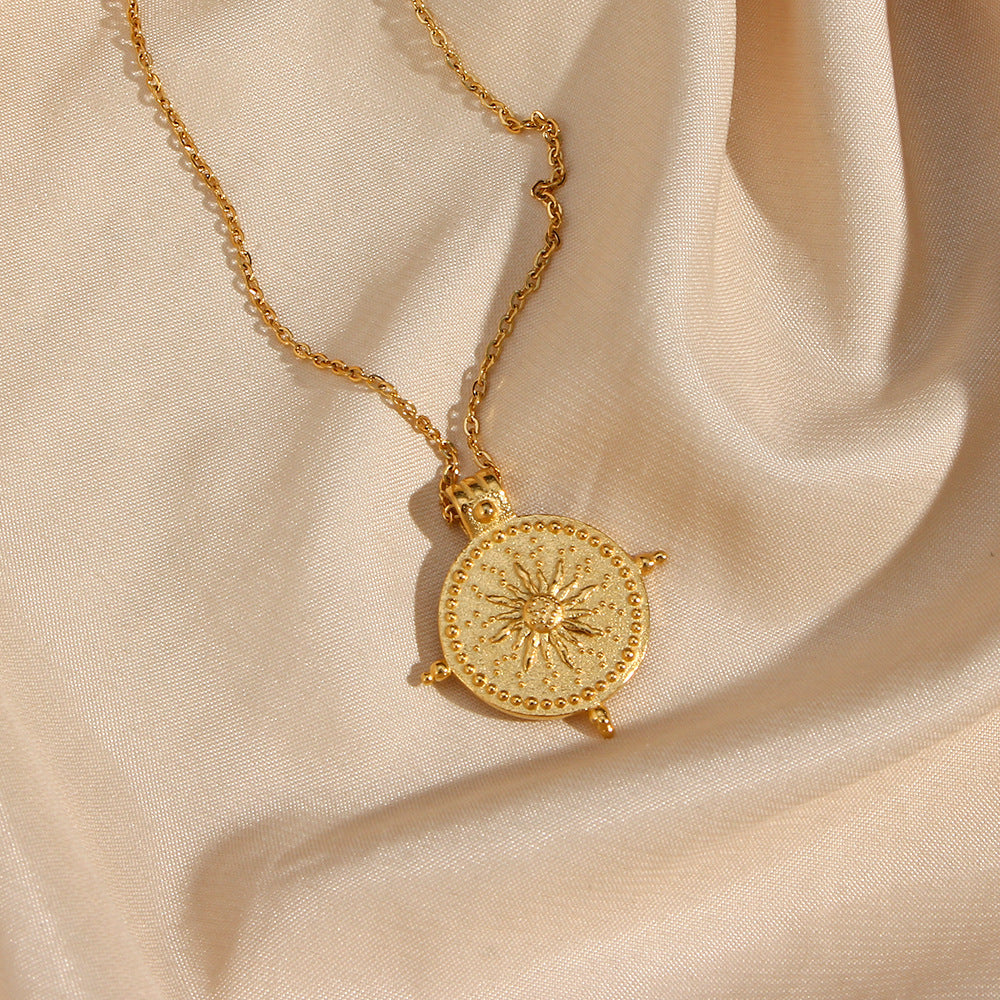 Gold Compass Necklace