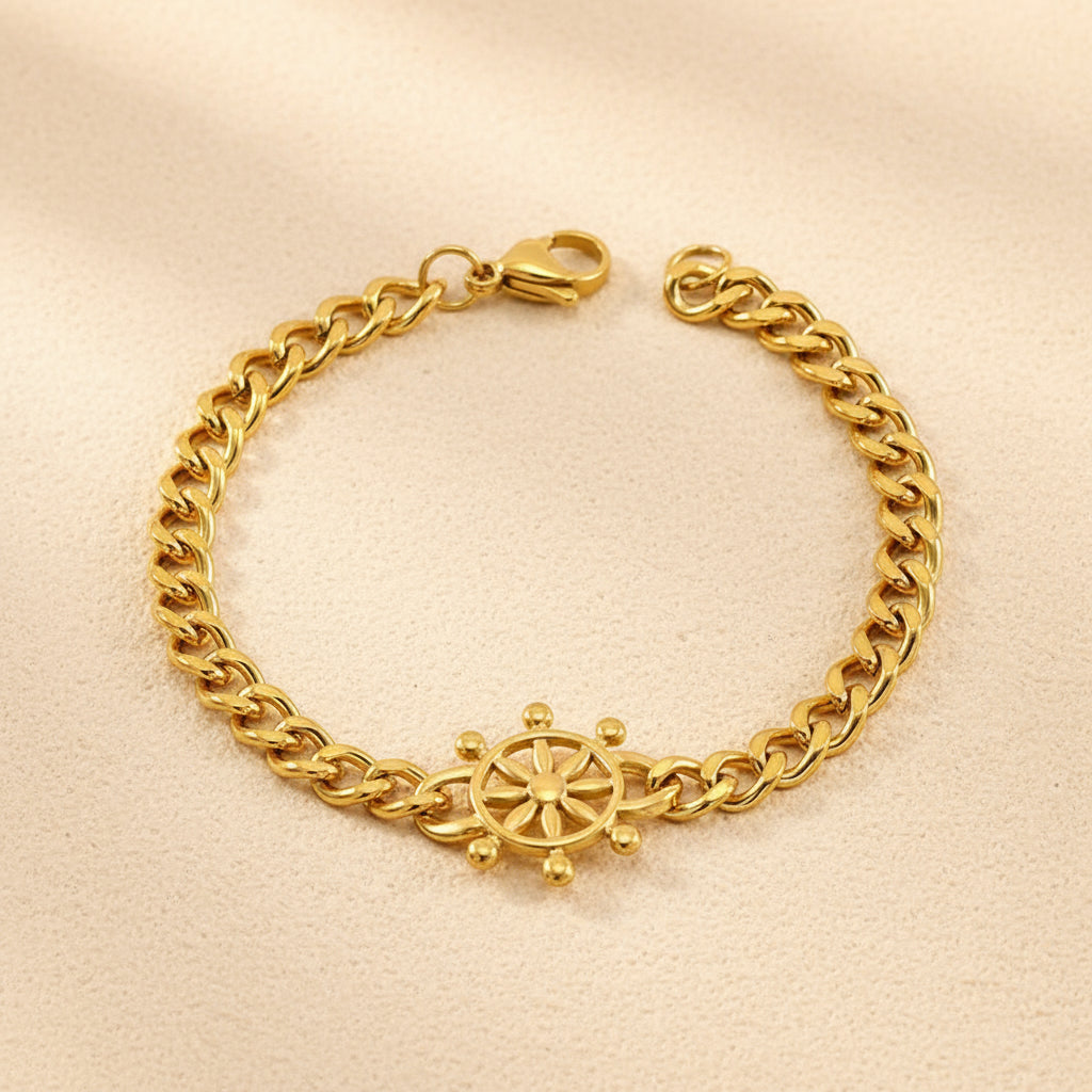 Cuban Link Chain Bracelet | 18K Gold Plated