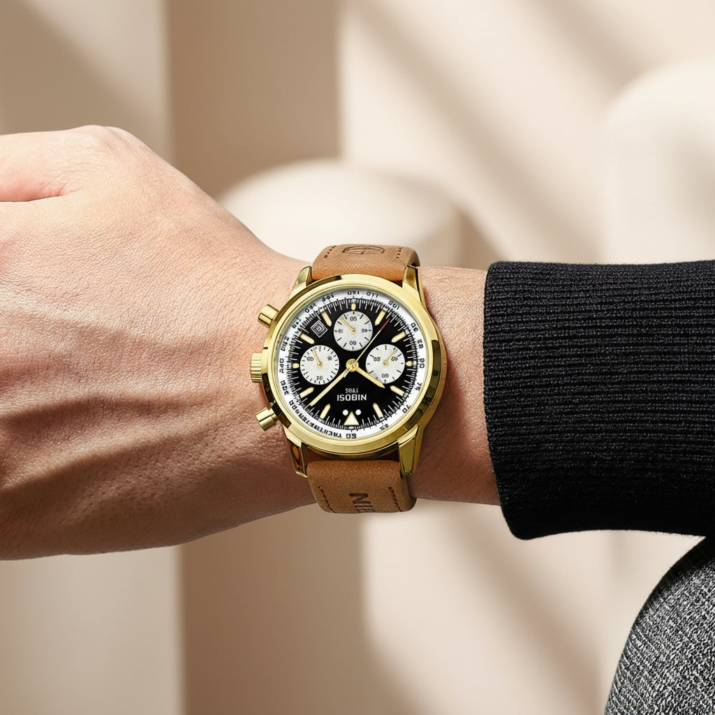 Nordic Chronograph Leather Watch