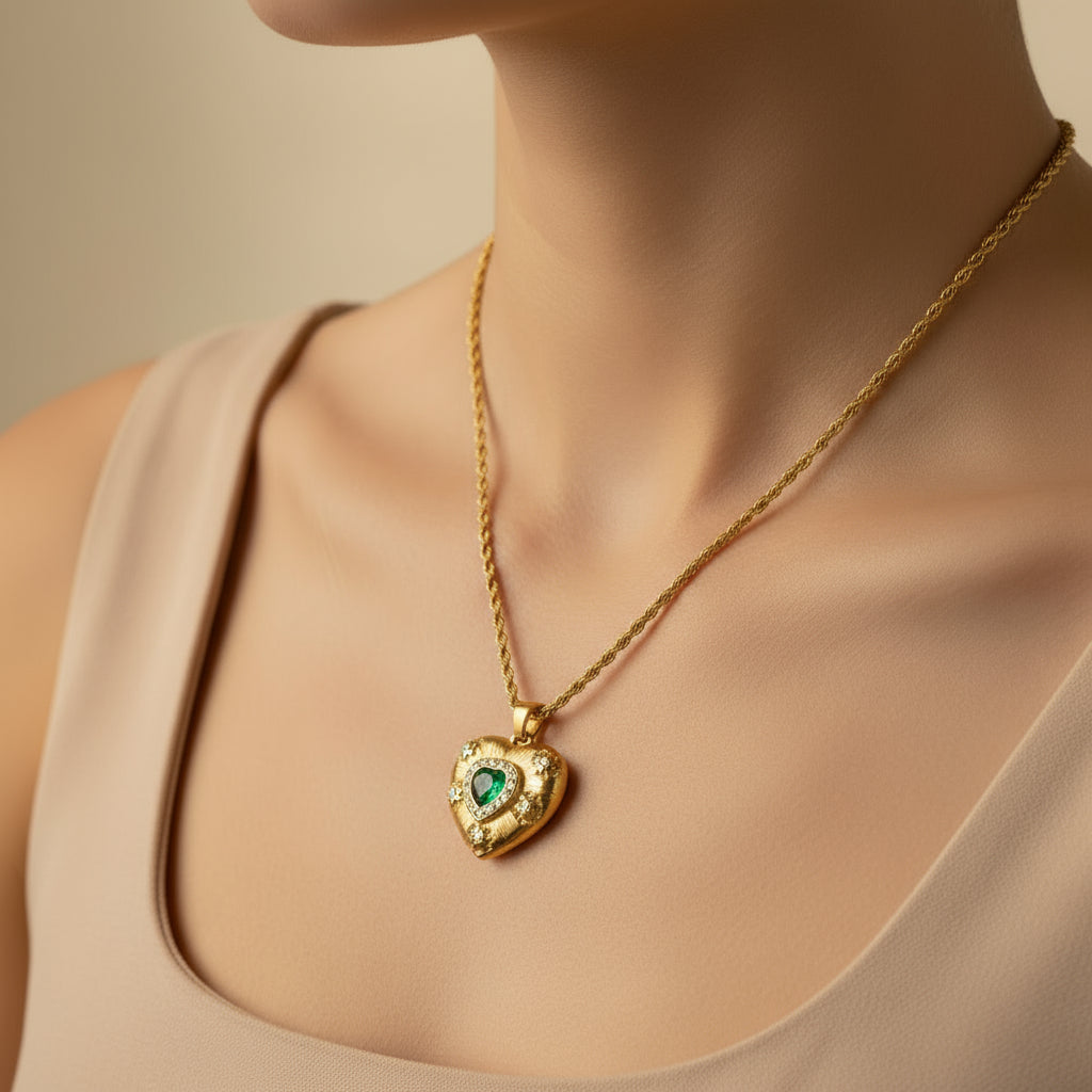 Gold Heart Pendant Necklace | Aimaro Holiday Edit
