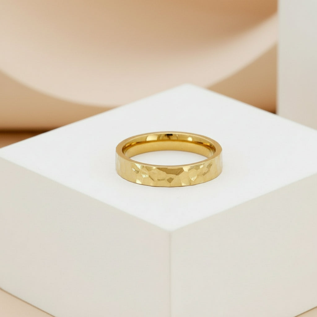 Hammered Gold Band | Titanium Edition