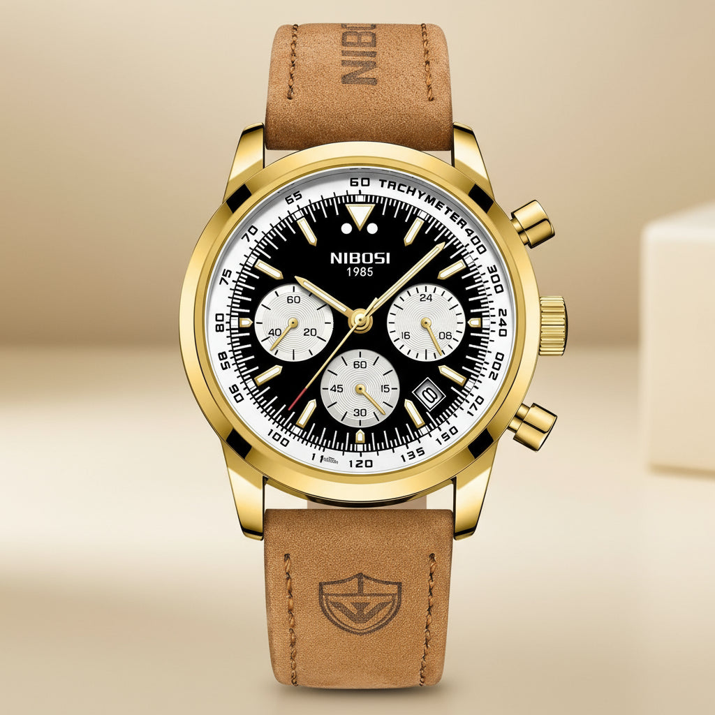 Nordic Chronograph Leather Watch
