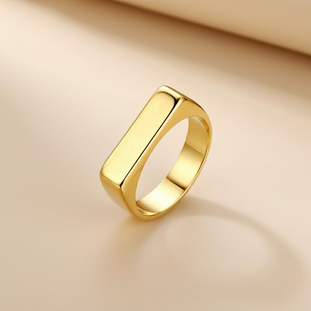 Sculptural Gold Band Ring