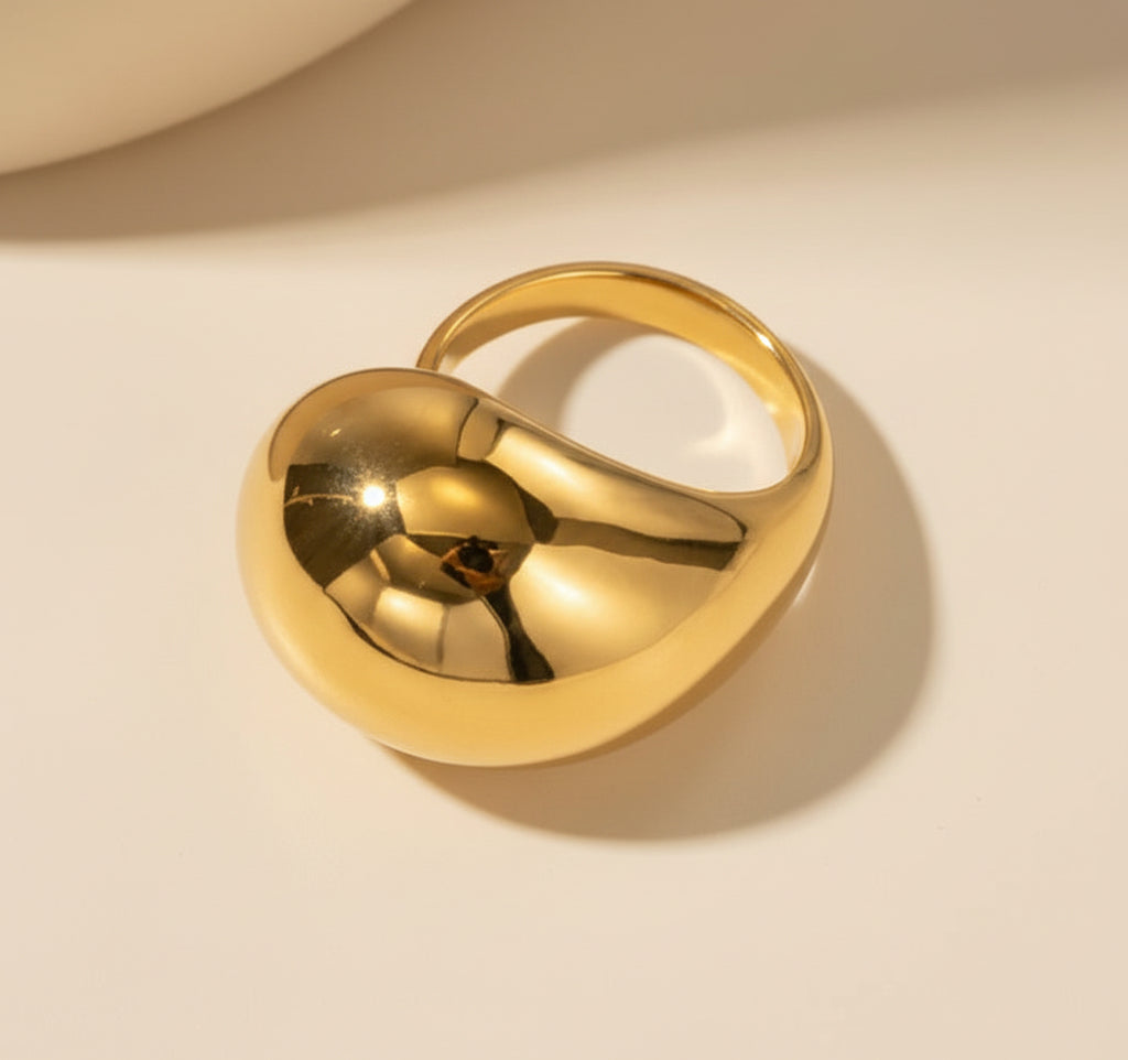 Sculptural Gold-Tone Statement Ring